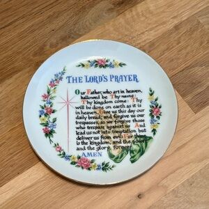 Decorative Plate with The Lord's Prayer